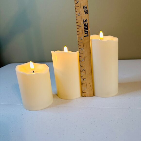 Flameless LED Candles Set With Flickering flame & Remote Control & Timer - Picture 4 of 10
